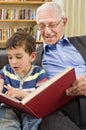 Story time with grandpa Royalty Free Stock Photo