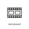 Storyboard icon. Trendy modern flat linear vector Storyboard icon on white background from thin line Cinema collection Royalty Free Stock Photo