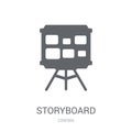 Storyboard icon. Trendy Storyboard logo concept on white background from Cinema collection