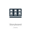 Storyboard icon vector. Trendy flat storyboard icon from cinema collection isolated on white background. Vector illustration can Royalty Free Stock Photo