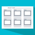 Storyboard template blue