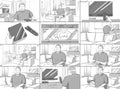 Storyboard about tv and technology