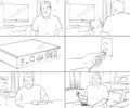 Storyboard about tv and technology