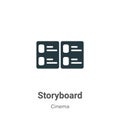 Storyboard vector icon on white background. Flat vector storyboard icon symbol sign from modern cinema collection for mobile