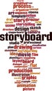 Storyboard word cloud Royalty Free Stock Photo