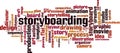 Storyboarding word cloud Royalty Free Stock Photo