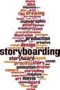 Storyboarding word cloud Royalty Free Stock Photo