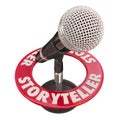 Storyteller Microphone Speaker Guest Host Telling Tales 3d Illus