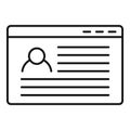 Storyteller web page icon, outline style