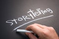 Storytelling on Chalkboard Royalty Free Stock Photo
