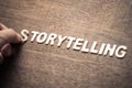 Storytelling Wood Letters Royalty Free Stock Photo