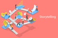 Storytelling Guide, Creative Content Writing and Blogging, Digital Marketing. Royalty Free Stock Photo