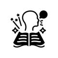Black solid icon for Storytelling, narration and stories Royalty Free Stock Photo