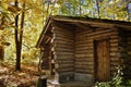 Wooden log house in farm, Stouffville, Ontario, Canada Royalty Free Stock Photo