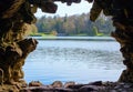 Stourhead garden bridge from the Grotto