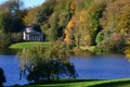 Pantheon at Stourhead Garden in Autumn, Wiltshire, UK Royalty Free Stock Photo