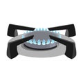 Stove burner vector cartoon icon. Vector illustration burning gas on white background. Isolated cartoon illustration