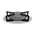 Stove burner vector cartoon icon. Vector illustration burning gas on white background. Isolated cartoon illustration