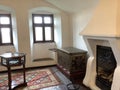 stove and dowry chest from a royal room