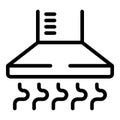 Stove hood icon outline vector. Air ventilation filter