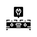 stove kitchen repair glyph icon vector illustration