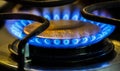 Stove Natural Gas Burners Royalty Free Stock Photo