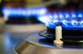 Stove Natural Gas Burners Royalty Free Stock Photo