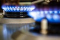 Stove Natural Gas Burners Royalty Free Stock Photo