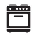 Stove oven icon, vector gas stove. Kitchen cooking appliance.