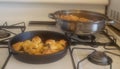 Stove top pasta and pull apart beefy bread