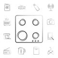 stove top view icon. Detailed set of home appliances. Premium graphic design. One of the collection icons for websites, web design Royalty Free Stock Photo