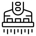 Stove vent system icon outline vector. Kitchen hood