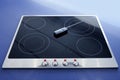 Stove vitroceramic electric kitchen wireless Royalty Free Stock Photo