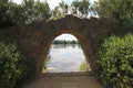 Stone wall and bridge at Stowe