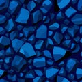 Seamless pattern of blue stones. Abstract background. Vector illustration. Royalty Free Stock Photo