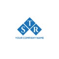 STR letter logo design on white background. STR creative initials letter logo concept. STR letter design