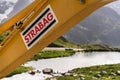 Strabag construction site at Susten mountain pass Royalty Free Stock Photo
