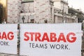 Strabag logo on one of their construction sites in Belgrade. Royalty Free Stock Photo