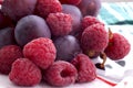 Straberries and grapes Royalty Free Stock Photo