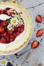 Straberry and vanilla tart Royalty Free Stock Photo