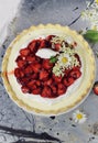 Straberry and vanilla tart Royalty Free Stock Photo