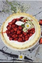 Straberry and vanilla tart Royalty Free Stock Photo
