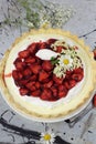 Straberry and vanilla tart Royalty Free Stock Photo