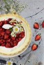 Straberry and vanilla tart Royalty Free Stock Photo