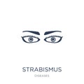Strabismus icon. Trendy flat vector Strabismus icon on white background from Diseases collection Royalty Free Stock Photo