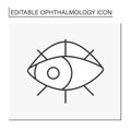 Strabismus line icon