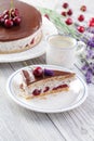 Straciatella cheese cake Royalty Free Stock Photo