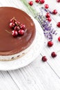 Straciatella cheese cake Royalty Free Stock Photo