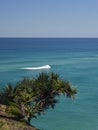 Cliff edge over the turquoise blue waters of Stradbroke Island Australia,Tropical look