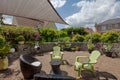 Furnished garden patio